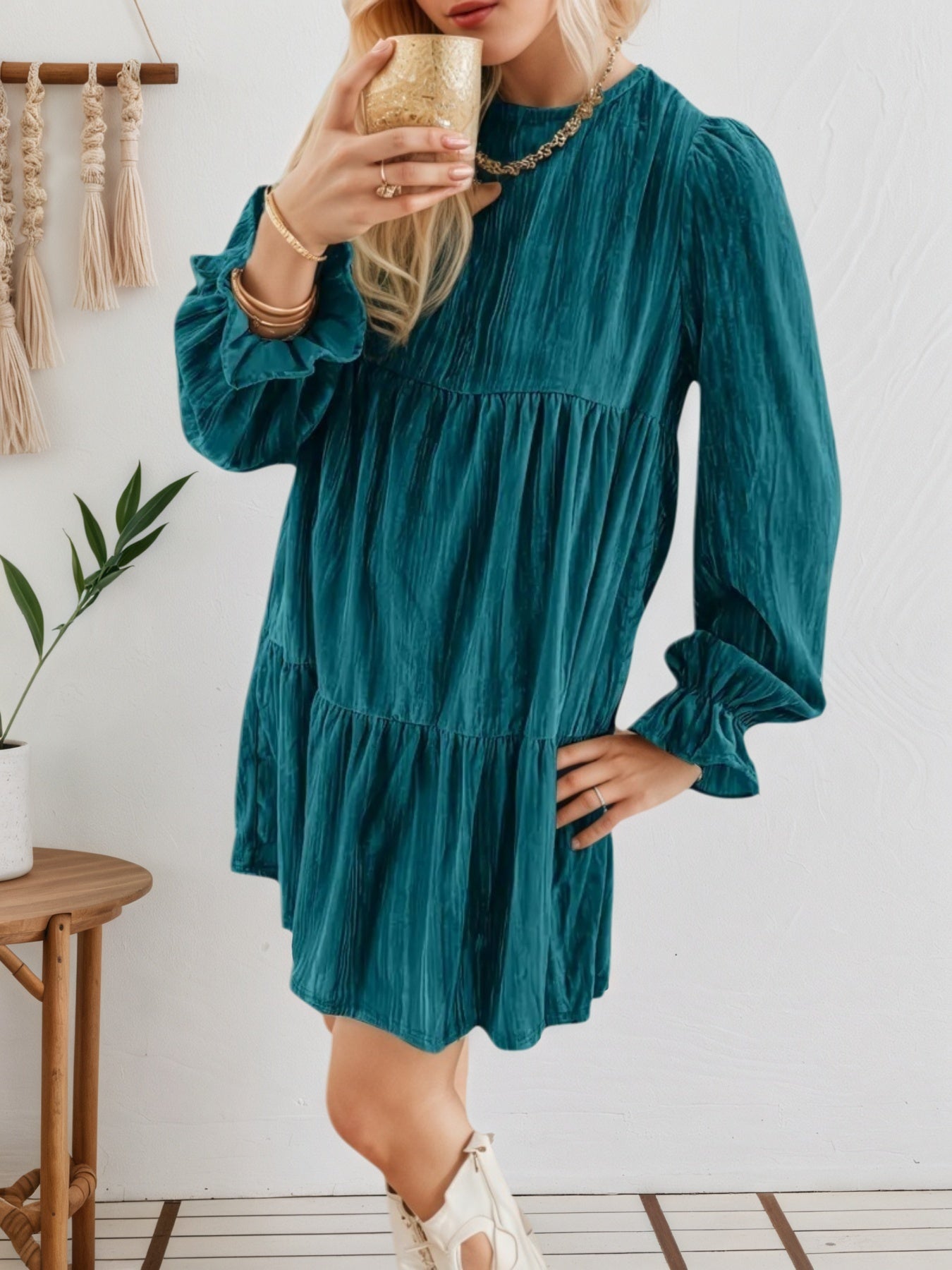 The Willow Tiered Smock Dress - OAKRAE
